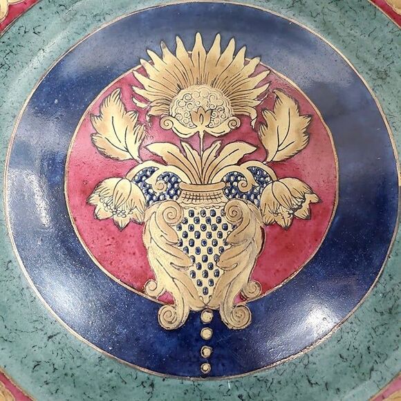 Oriental Accents Multicolor Decorative Plate - Picture 3 of 7